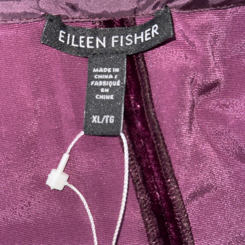 Eileen Fisher Purple Long Sleeve Top - Picture 3 of 6